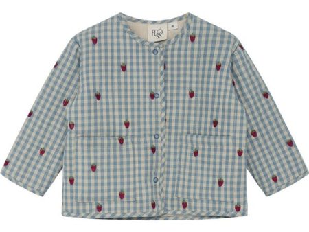 Flöss Polly Jakke Berry Blue Gingham Fashion