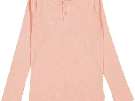 MarMar Modal Fine Rib Soft Coral Bluse Hot on Sale