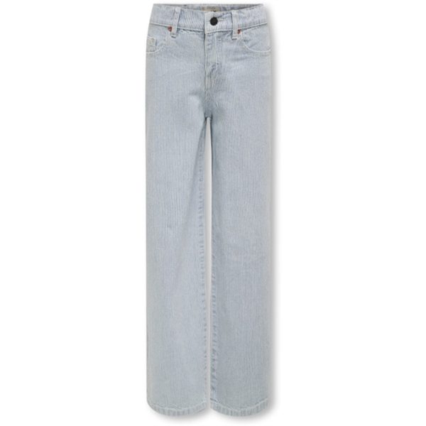 Kids ONLY Light Blue Denim Hope Wide Bukser For Cheap