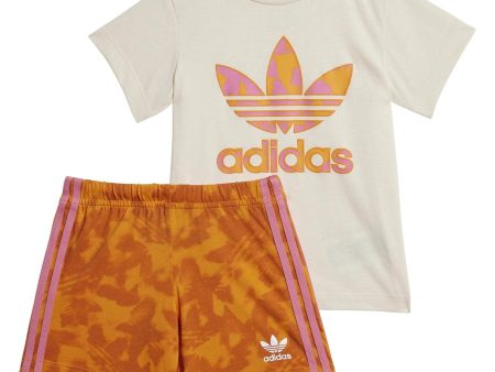 adidas Originals Wonder White Shorts Tee Sett For Discount