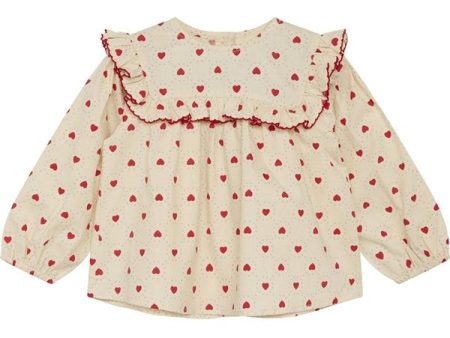 Flöss Betsy Bluse Rouge Heart For Discount