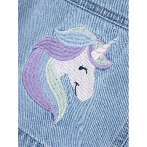 Name it Light Blue Denim Unicorn Conny Denim Jakke Hot on Sale