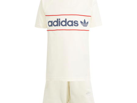 adidas Originals Ivory Night Indigo Red Shorts Tee Sett Supply