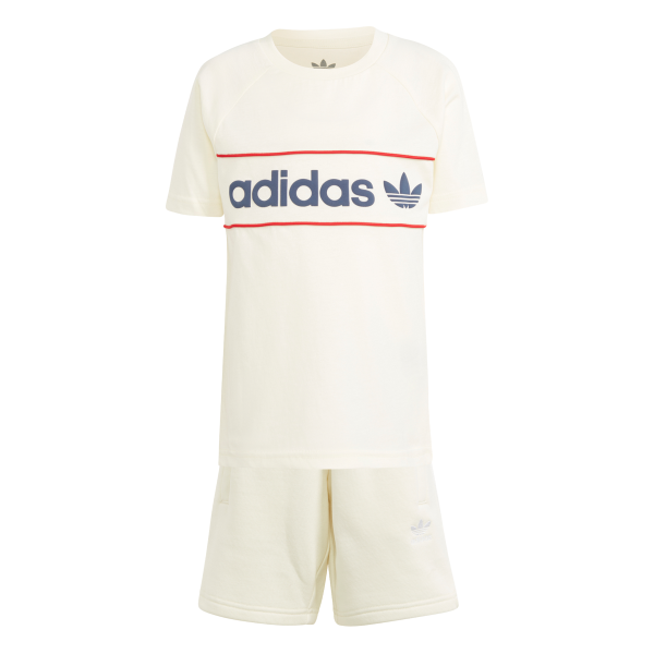 adidas Originals Ivory Night Indigo Red Shorts Tee Sett Supply