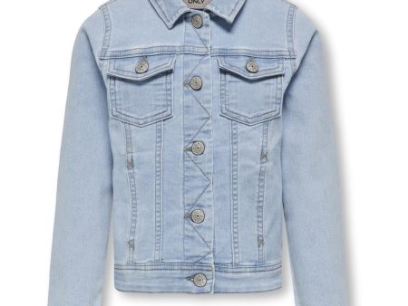 Kids ONLY Light Blue Denim Sara Denim Jakke Noos Discount