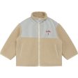 Flöss Bruce Fleece Jakke Blue Stripe Sand Online Hot Sale