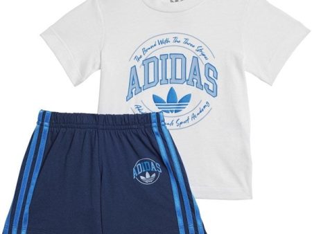 adidas Originals White Night Indigo Shorts Tee Sett Sale