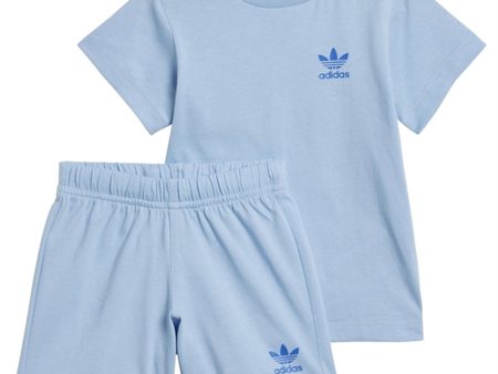 adidas Originals Light Blue Shorts Tee Sett Online Sale