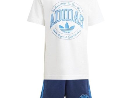 adidas Originals White Night Indigo Shorts Tee Sett Sale