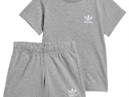 adidas Originals Grey Shorts Tee Sett Online now