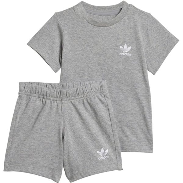 adidas Originals Grey Shorts Tee Sett Online now