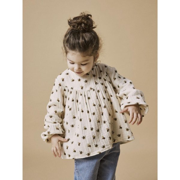 Lil Atelier Turtledove Himli Loose Bluse Online Sale