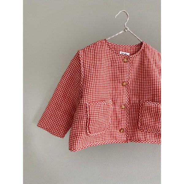 Lalaby Cherry Check Frey Jacket - Cherry Check Online Sale